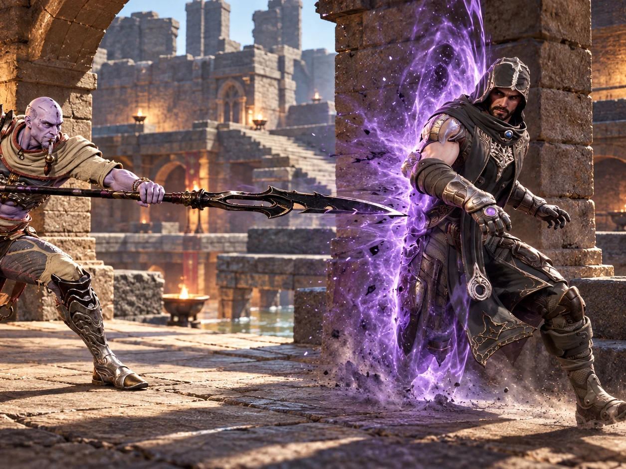 Voidseer in combattimento nell’arena